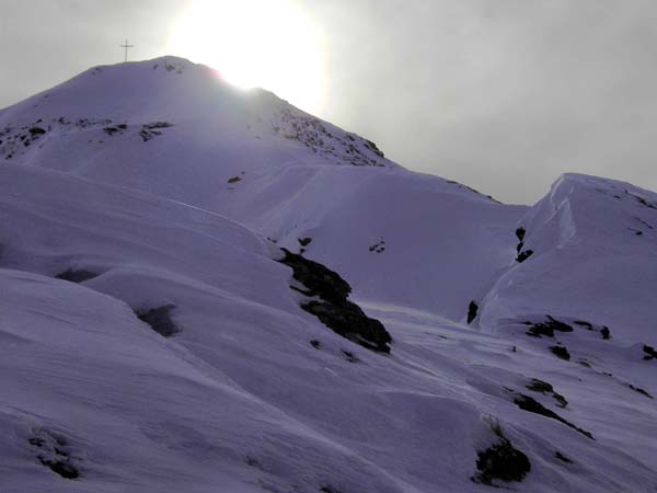 knapp unterm Gipfel der Pezinerspitze