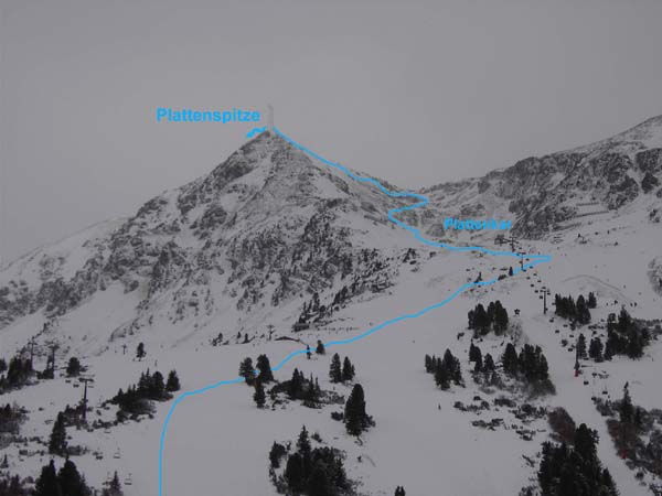 Plattenspitze von SW