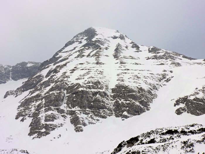 Blick von der Karschwelle auf die Ostwandrinne des Kl. Pyhrgas