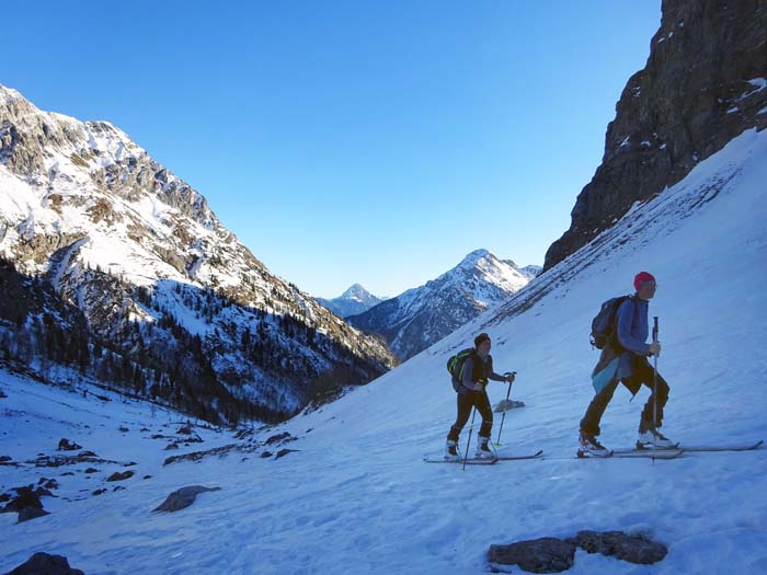 Rückblick gegen Osten auf Polinik und Reißkofel