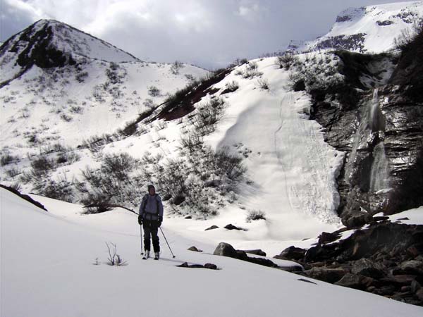 die Wasserfallalm am Fuß des Gamskares