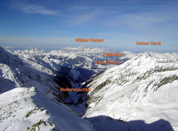 ein informatives Panorama: nach N ins Hollersbachtal