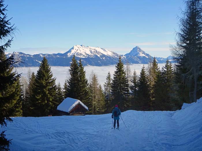 ein letzter Blick auf Jauken und Reißkofel, ...