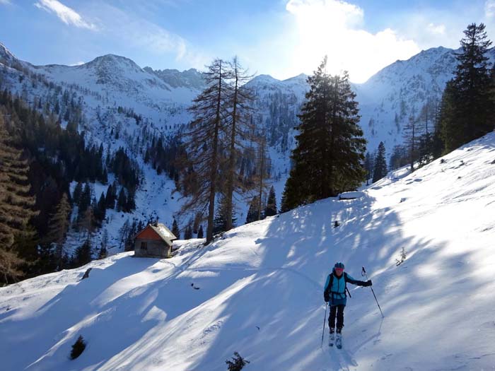 ... vorbei an der kleinen Hütte, trüben das tolle Gesamterlebnis nicht im Geringsten