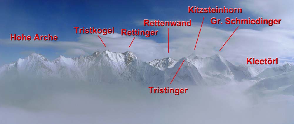 im SO hat sich mittlerweile das Nebelauge geweitet bis nach hinten zum Kitzsteinhorn