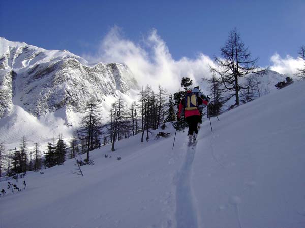 die Murwand über der Kreealm