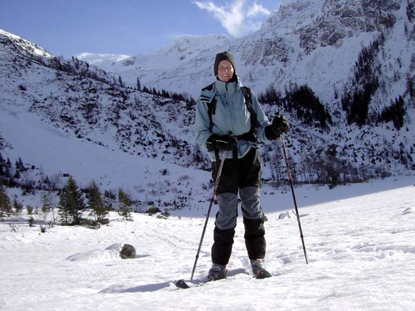 auf dem Schödersee, dahinter die Marchkarabfahrt