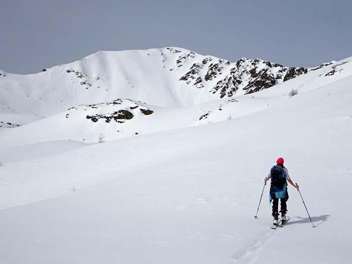 gleich daneben die imposante Kuhleitenkopf-Ostflanke, die das Herz jedes Freeriders höher schlagen lässt