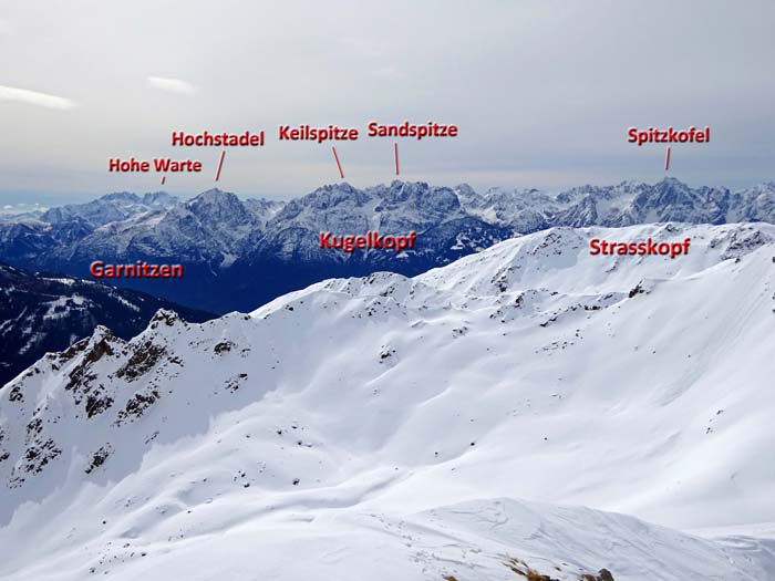 im Südosten schließlich wieder die Lienzer Dolomiten