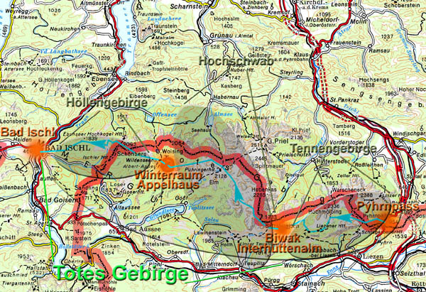 ... sowie der Größenvergleich mit benachbarten Plateaugebirgen