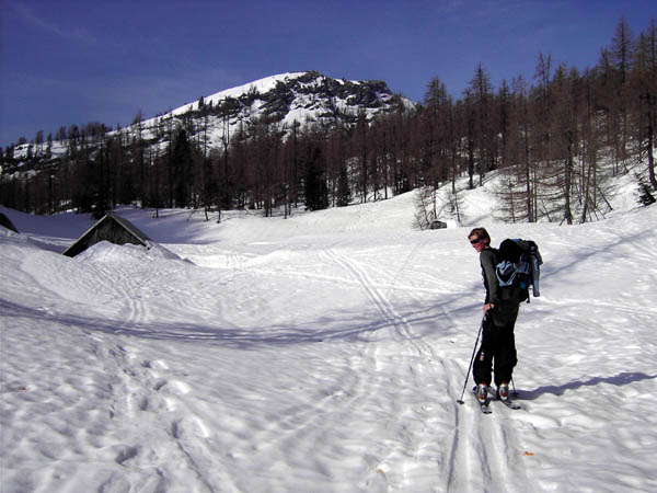 am Anstieg zum Angerkogel; Aiblhütte gegen W (Torkoppen)