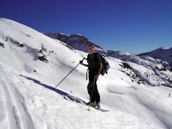 Ulli auf der Steirerseeleiten, Blick nach O zum Grubstein