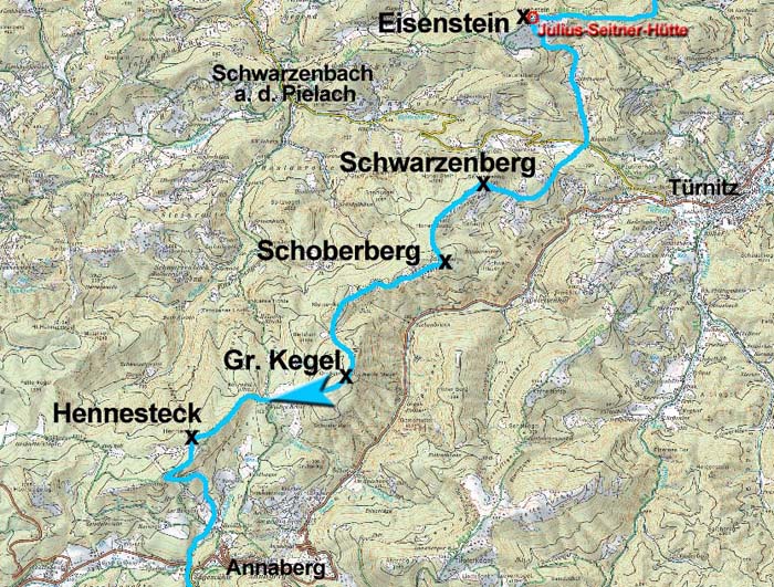 Karte 2: vom Eisenstein nach Annaberg