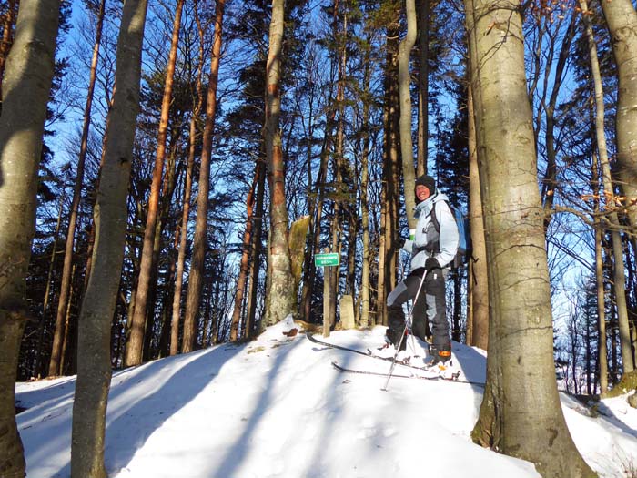 über den Höhenberg, 863 m, gelangen wir ...