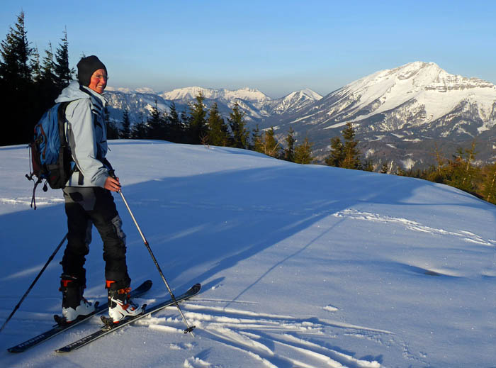 auf dem Nordgipfel der Bichleralpe, Blick auf Ötscher und Dürrenstein