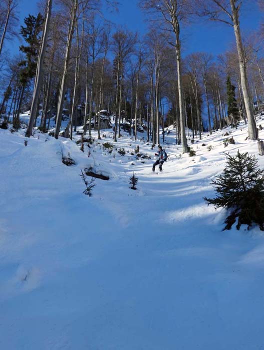 Ulli in der Ostmulde des Kleinzeller Fels