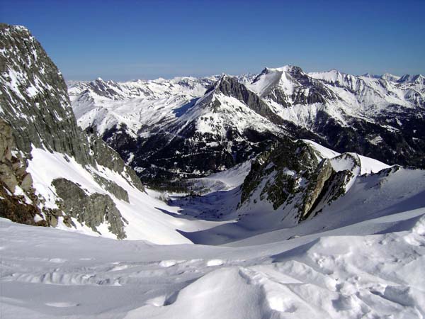 Blick über die Wechten in die Hölle