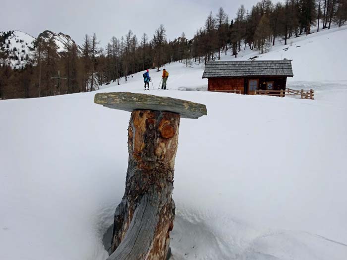 oberhalb der Granitzlhütte überschreiten wir eine Geländeschwelle ...