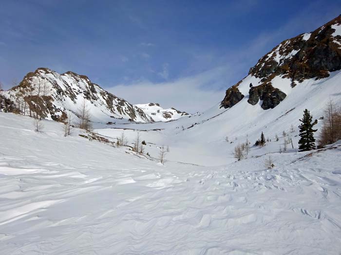 ... aus dem der gesamte Aufstieg zur Zechnerkatspitze einzusehen ist